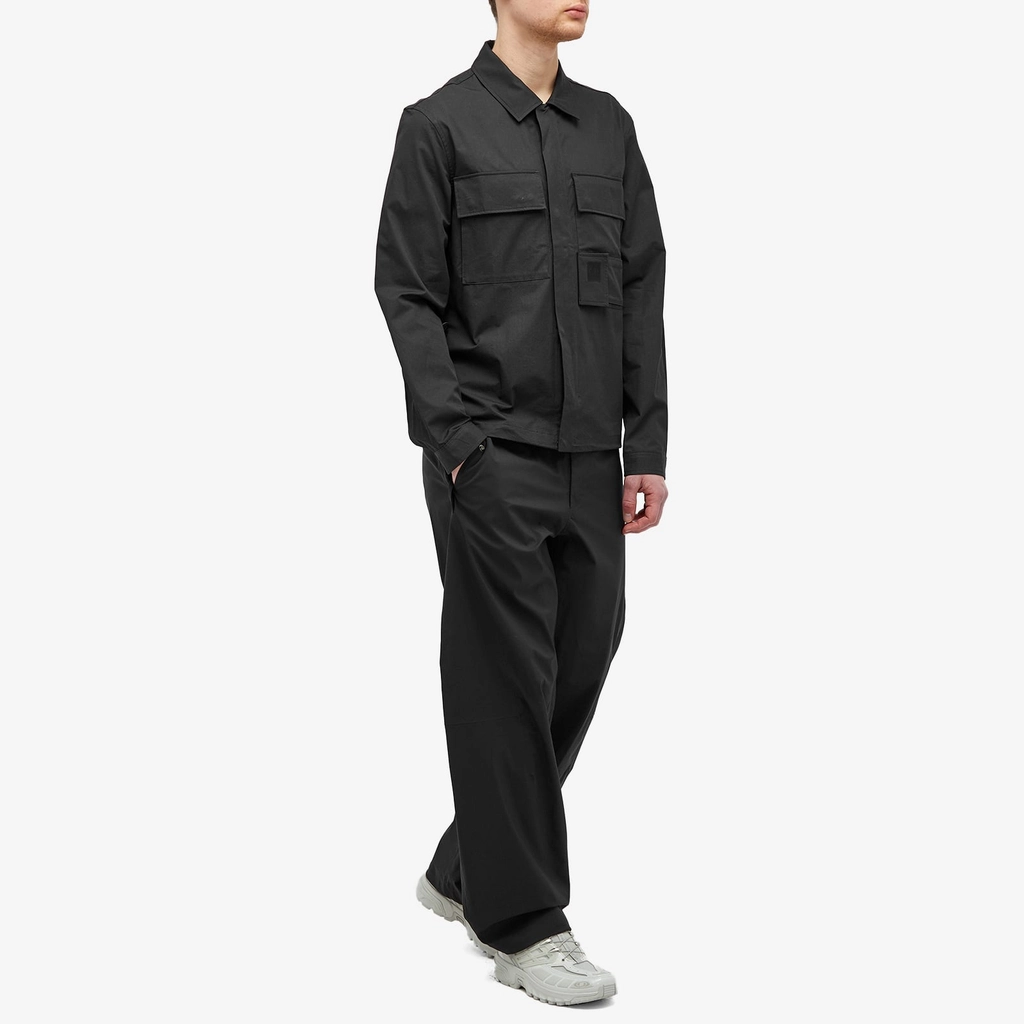 CP Company Men's Metropolis Gabardine Pockets Overshirt Black